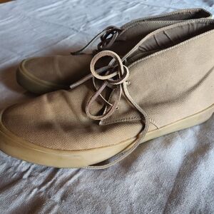 SeaVees Men's Brown Canvas Chukka Desert Boots Coffee Tan